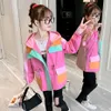 Meisjesjack Bovenkleding Patchwork Girl Coats Kids Casual Stijl Jas Lente Herfst Kinderkleding 6 8 10 12 14 210528