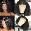 High QualityCheap Black Short Raw Peruan Wig Cheap Human Hair Lace Front 814 Inch Gluels Bob Wigs With Bangsone8476556