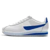 Classic Cortez Leather 패션 클래식 화이트 Varsity 레드 캐주얼 신발 기본 블랙 블루 경량 실행 Chaussures Cortezs 가죽 BT QS 야외 스니커즈