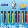 オリジナルポコメッシュコイル2000パフ使い捨てブペペペンEletronicタバコ1250mAh 7ml 10色のデバイスVS Bang XXLカートリッジEシグレット最新