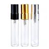 Bottiglia di profumo di vetro ricaricabile di viaggio con spruzzatore UV Pompa cosmetica Atomizzatore Spray Atomizzatore Argento Berretto in oro nero A42