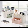 Aufbewahrungsboxen Bins Junejour für kosmetische Organizer Schmuck Halskette Nagellack Ohrring Halter Kunststoff Make-up Box Home Desktop I9AFR Oowuf