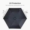 Parachase Paraguas plegable ultraligero 111g Solo Anti UV Luz de viaje Paraguas de sol A prueba de viento Parasol portátil de fibra de carbono 6K