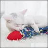 ألعاب Cat Supplies Pet Home Garden واقعية يدوي الأسماك ركلة لعبة مضغ مع Catnip Funny Interactive Hitten Pillow Bite Phjk2107 Drop Deliv