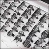 Alyans Takı 50 Adet / grup Kelebek Ilmek Kalp Mektup Tasarım Paslanmaz Çelik Kadınlar Için Mix Sevimli Moda Toptan 220115 Bırak D