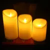 3pcs / set flameless LED-ljusslampa Swing Flame Yellow LED Candle Operated Night Lights Wedding Party Home Decoration 210702