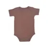 Barboteuse en coton à manches courtes et col rond pour bébé de 0 à 12 mois, vêtement d'été de qualité supérieure pour nouveau-né, garçon et fille