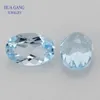 Céu azul topázio natural solto gemstone forma oval facetado tamanho de corte 3 * 4 ~ 10 * 14mm para jóias diy