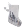 Bas de Noël avec flocon de neige pin grand sac cadeau arbre de Noël ornements suspendus décorations de cheminée XBJK2108