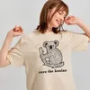 Koalas 그래픽 티 카키색 흰색 여성 티셔츠 캐주얼 재미 있은 Hipster 거리 스타일 70S 빈티지 여름 톱 210518