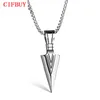 Pendant Necklaces Amazing Price ARROWHEAD KUNAI PRIMAL NECKLACE FOR MEN SPEARHEAD JEWELLERY STAINLESS STEEL TRIBAL SURF JEWELRY
