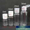 20pcs 5ml 10ml 20ml 30ml Plastic PET Clear Flip Lid Lotion Bottles Cosmetic Sample Container Travel Liquid Screw cap Fill Vials Factory price expert design Quality