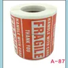 Party Decoration Event & Supplies Festive Home Garden 2 X 3 Fragile Stickers With Care Warning Labels Thank You Sticker 500 Labels/Roll Drop