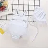 principessa neonato bambino angolo ali costumi da bagno neonate tinta unita rosa tutu da bagno + set berretto bebe costume da bagno 210529