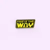 Women Man Rectangle Alloy Letter Brooches Cowboy Knapsack Hats Pins Painting Cute Enamel Badge European Jewelry Fashion Accessorie256V