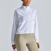 Vestes de course légères fermeture éclair complète veste de sport manteau femmes col haut loisirs entraînement gym yoga court coupe-vent avec poche fer gratuit