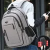 Män USB Laddning Laptop Ryggsäck 15.6INCH Multifunktionell Högskole College Student Backpack Male Travel Business Bag Pack 210929