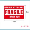 Party Decoration Event & Supplies Festive Home Garden 2 X 3 Fragile Stickers With Care Warning Labels Thank You Sticker 500 Labels/Roll Drop