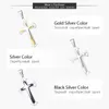 Designer Necklace Luxury Jewelry Men's Cross Gold Black Pendant Stainless Steel Byzantine Chain 2021 Hip Hop Male KP180