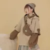 Harajuku esthétique ours anime sweat à capuche femmes coréen kawaii ras du cou à manches longues surdimensionné streetwear kpop automne hiver vêtements hauts 210809