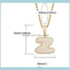 Halsketten Anhänger Schmuck Juwelier benutzerdefinierter Name Hip Hop Ice Out Personal CZ Blasen Brief Anhänger Herren Rock Street Halskette mit Rope277x