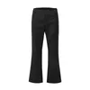 Originele effen kleur elastische taille flare broek mannen en vrouwen losse wijde been losse casual pak broek streetwear trompet broek p0811