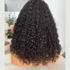 Curly Curly 13x4 Lace Front Pernues Vierge Human Human Human Brésilien Brélantes nœuds pré-cueillis avec des cheveux de bébé 130% 150% 180% de densité pour les femmes Water Wave