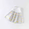 DBM13818 Dave Bella Summer Baby Girl's Fashion Bow Print Sukienka z małą torbą Party Dress Kids Infant Lolita 2 sztuk Odzież q0716