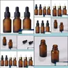 Flaskor Packing Office School Business IndustrialWholesale 936 st/parti 15 ml kosmetisk bärnsten Essential Oil Vias 15 ml Pipette E Liquid Glass