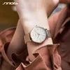 Sinobi Simple Women's Wrist Watches Gold Watchband Top Luksusowa Marka Dziewczyna Look Crystal Quartz Clock Ladies Wristwatch Reloj Mujer 210616