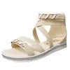 Sommarplattform Sandaler Ankle Skor Kedja Gladiator Kvinnor Flip Flops Kvinnor Flat Sandal M483