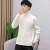 2020 New Men's Thick Turtleneck Sweater Pullovers Male Autumn Winter Solid Color High Neck Knitted Sweaters Knitwear M-3XLp0805