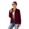 Women Fashion Faux Deerskin Loose Jackets Autumn Casual Lapel Long Sleeve Pockets Button Basic Short Jacket Coats For Woman 210526