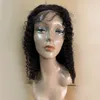 Brazylijskie perwersyjne, kręcone ludzkie włosy 4x4 koronkowe peruki dla kobiet wstępnie wyrzucone perukę z włosami dla niemowląt