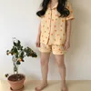 Sale Printed Fruits Homewear All Match Stylish Femme Girls Loose Summer Chic Women Casual Pajamas Sets 210525