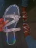 2021 Mujeres Diseñador Diapositivas Slipper Con Sandalias Cruzadas de Rhinestone Vintage Summer Beach Slippers Sexy Slippers Al Aire Liborno Flojers Top Calidad 35-43 W1