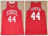 Maillot de basket-ball personnalisé David # Thompson College pour hommes, tout cousu rouge, taille 2XS-5XL, numéro et nom, qualité supérieure