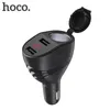 HOCO DUAL USB Autolader + Sigarettenaansteker Slot met LED-display 96W 3.1A Fast Charging Car-Charger Adapter voor iPhone 11 Pro