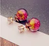 NUEVO lindo bola de cristal Rhinestone Flower Stud Pendientes Pendientes elegantes para mujer El mejor regalo de regalo al por mayor ePacket gratis