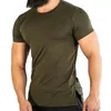 T-shirts och atmosfären T-shirts Stil Sport Running Short Sleeve Tee Jogger Fashion Trends Pure Color Tops