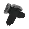 Five Fingers Gloves Faux Suede Protective Outdoor y Women Winter Full Finger Soft Warm TouchScreen Thicken Cozy Adult Bow Tie Windproof4893448