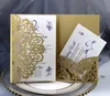 Cartes d'invitation de mariage élégantes découpées au Laser carte de voeux personnaliser anniversaire d'affaires avec des cartes RSVP décor fournitures de fête