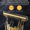 T9 USB Rechargeable Hair Clipper Electric Trimmer Cordless Shaver Beard Razor 0mm Men Barber Cutting Machine for men 220216