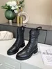 Top designer Martin bottes mode métal à lacets ajouter des chaussures en cuir à talons hauts avec boucle en soie taille 35-41