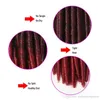 24strands tranças de crochet tranças FAUX Locs extensões de cabelo crochet kanekalon trança sintética cabelo preto marrom preto cores