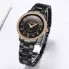 Sunkta Rose Gold Black Women Watch Business Quartz Watch Ladies Top Brand Luxury Female Wrist Watch Clock Relogio Feminino 210517