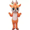 Disfraz de mascota de ciervo Sika de Halloween Animal de dibujos animados Personaje de tema de anime Fiesta de carnaval de Navidad Disfraces de lujo Tamaño adulto Traje al aire libre
