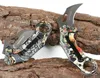 Couteau pliant Karambit Claw 440C Lame revêtue de titane gris Manche en acier imprimé en 3D H5433