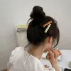 2pc / 세트 패션 레트로 한국식 단순 머리카락 클립 헤어핀 여성용 아크릴 기질 헤어 액세서리 모자