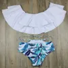 Bandeau Push Up Bikini Установите высокую талию Сексуальные танкини из двух частей Купальник винтажный спортивный купальный костюм плюс размер женщин Купальники 210604